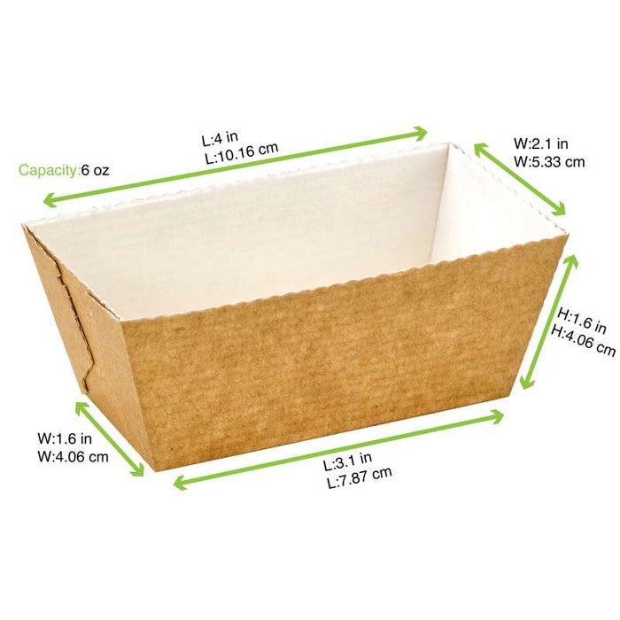 Moule de cuisson carton microflute rectangulaire  103x55mm H40mm-650Pcs