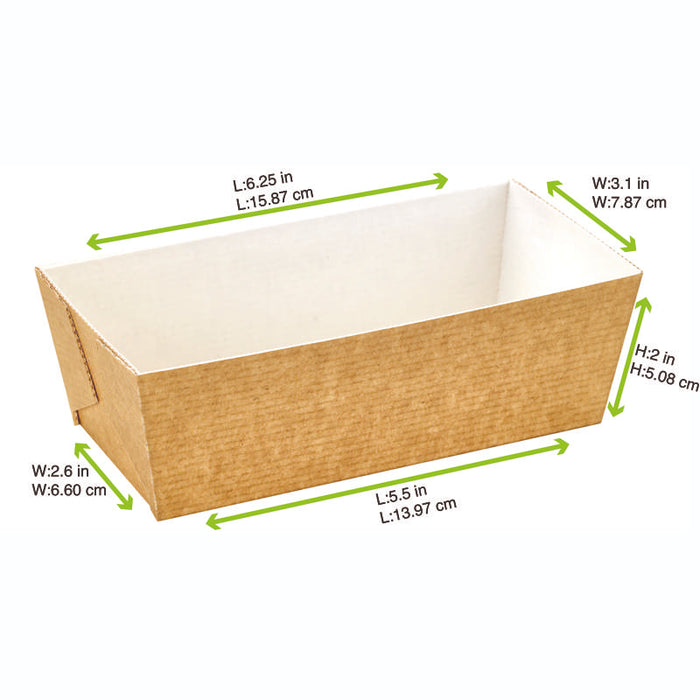 Moule de cuisson carton microflute rectangulaire  159x80mm H50mm-340Pcs