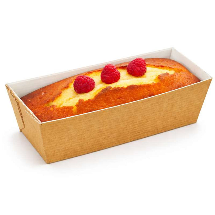 Moule de cuisson carton microflute rectangulaire  208x84mm H55mm-180Pcs