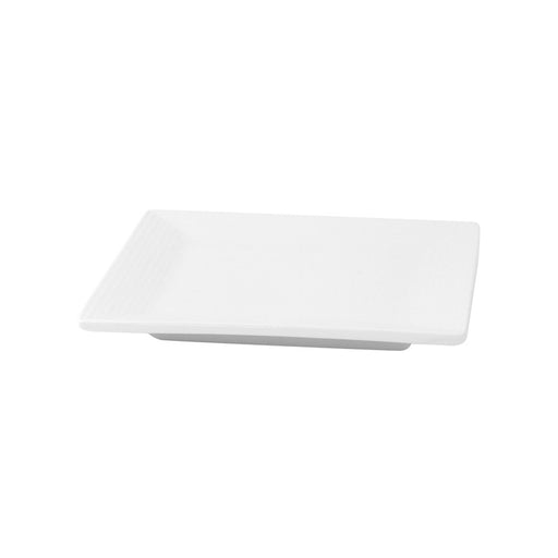 Mini plat carré en porcelaine blanc  101x101mm H23mm-24Pcs