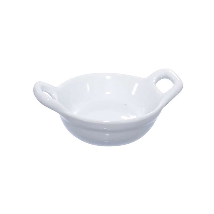 Mini plat en porcelaine blanc  85x60mm H30mm-24Pcs