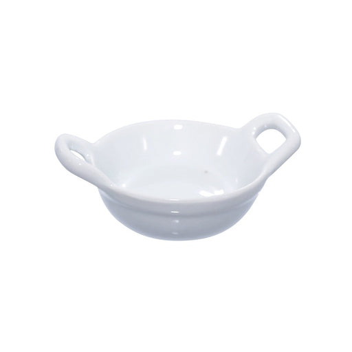 Mini plat en porcelaine blanc  85x60mm H30mm-24Pcs