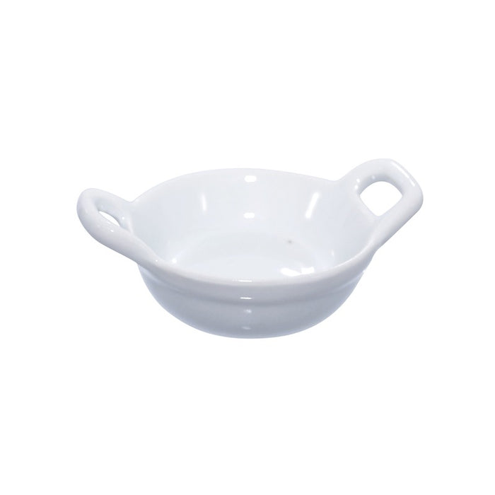 Mini plat en porcelaine blanc  85x60mm H30mm-24Pcs