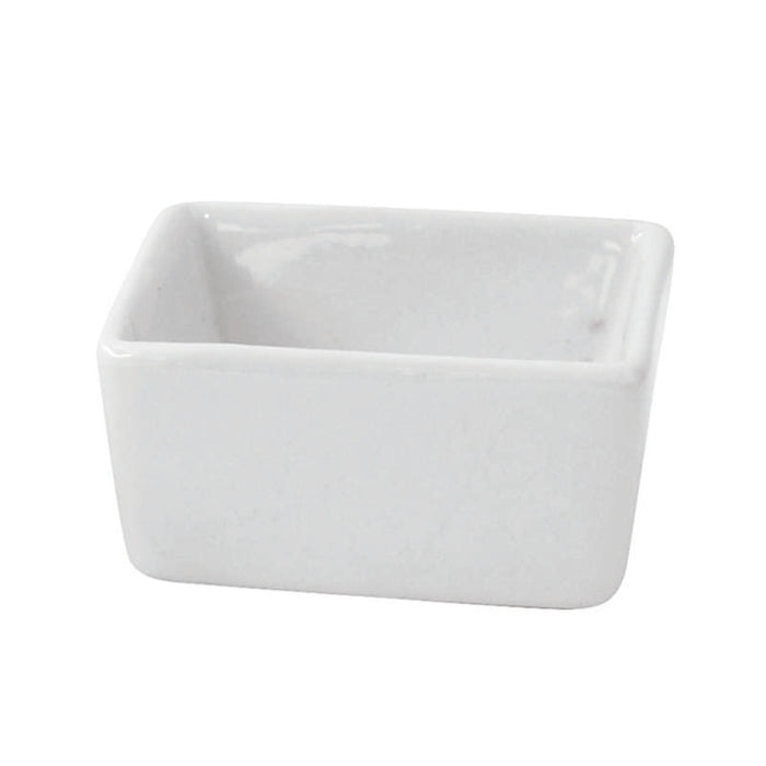 Mini bol cube en porcelaine blanc  60x60mm H53mm - 24Pcs