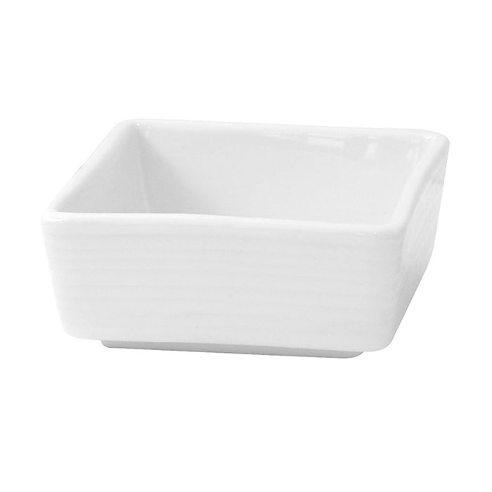 Mini bol cube en porcelaine blanc  70x70mm H31mm - 24Pcs