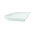 Mini plat éventail en porcelaine blanc  100x76mm H14mm-24Pcs