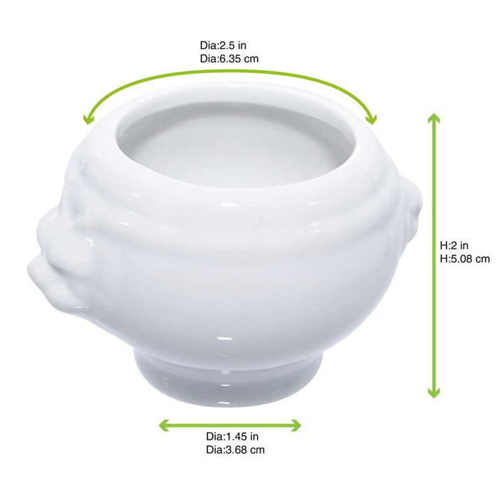 Mini soupière en porcelaine blanc  80x65mm H50mm - 36Pcs