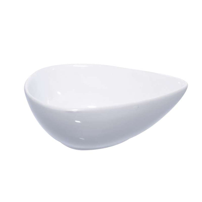 Mini moule ovale en porcelaine blanc  100x58mm H20mm - 24Pcs