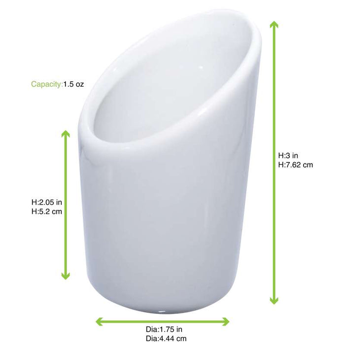 Mini pot en porcelaine blanc   H80mm - 24Pcs