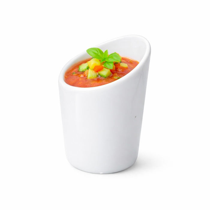 Mini pot en porcelaine blanc   H80mm - 24Pcs