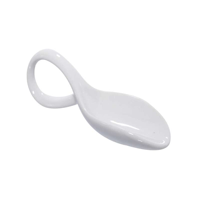 Mini cuillère en porcelaine blanc  118x41mm H30mm-24Pcs