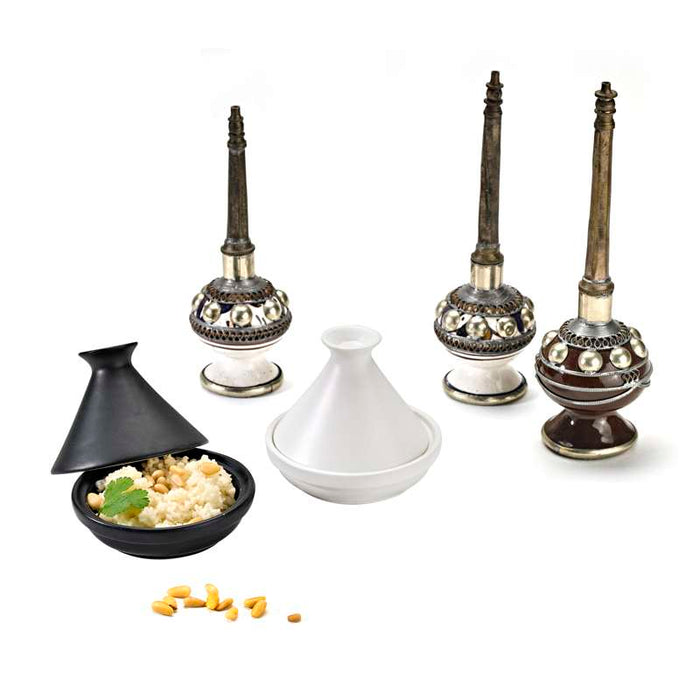 Mini tajine en porcelaine noire   H80mm - 24Pcs