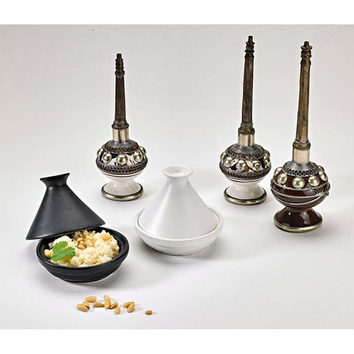 Mini tajine en porcelaine noire   H80mm - 24Pcs