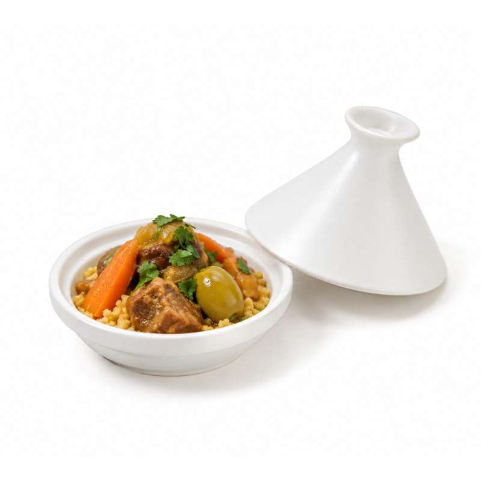 Mini tajine en porcelaine blanc   H80mm - 24Pcs