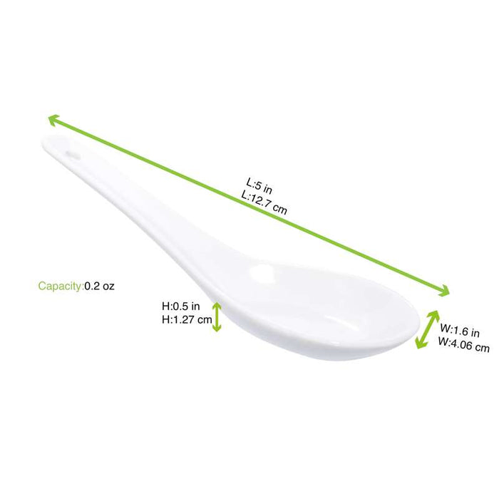 Mini mise en bouche cuillère en porcelaine blanc  130x43mm H45mm-36Pcs