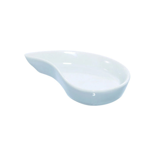 Mini plato de porcelana blanca YIN 78x48mm A15mm - 4Uds