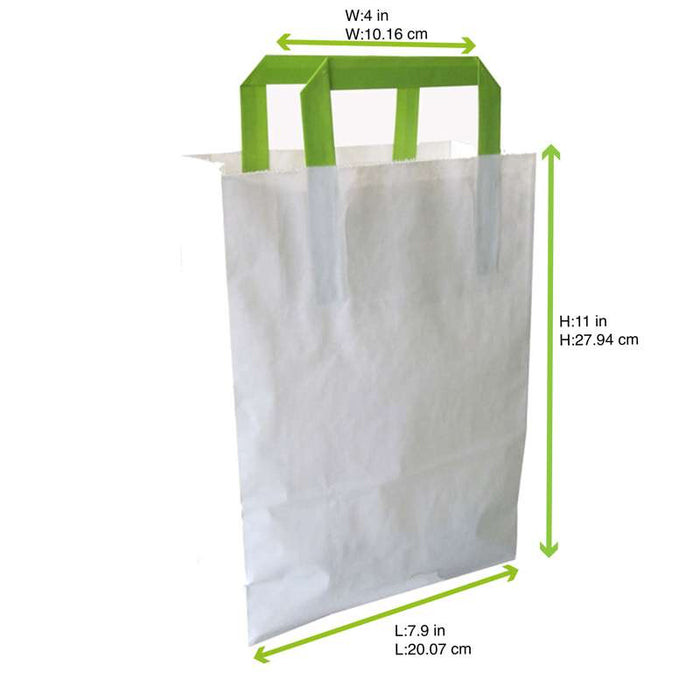 Sac cabas papier blanc  200x100mm H280mm-250Pcs