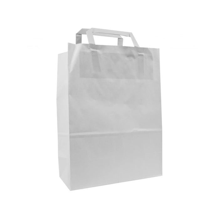 Sac cabas papier blanc  200x100mm H280mm-250Pcs