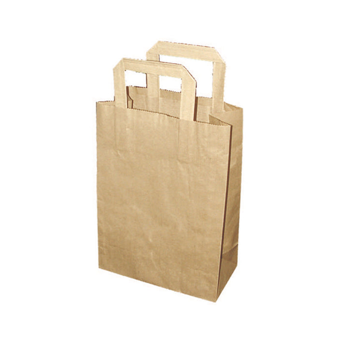 Mini sac cabas en papier kraft brun 220x100mm H280mm - 250Pcs