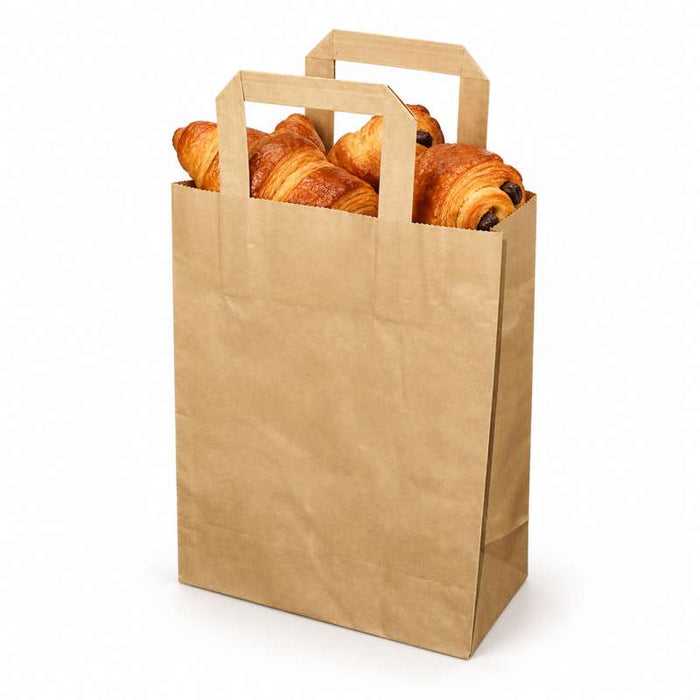 Mini sac cabas en papier kraft brun 220x100mm H280mm - 250Pcs