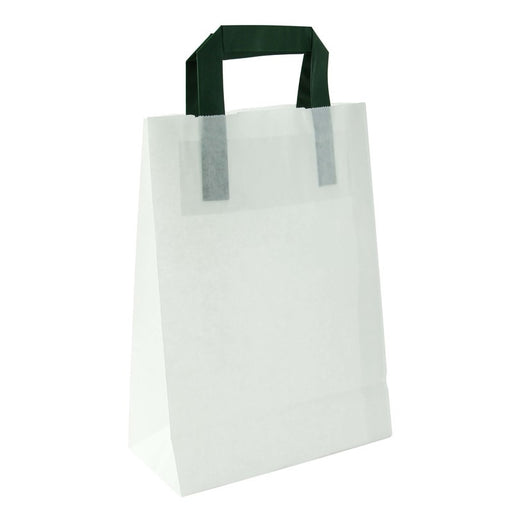 Sac cabas papier blanc recyclé 200x100mm H280mm-250Pcs