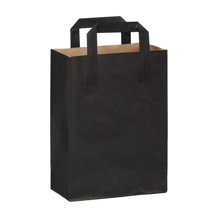 Sac cabas papier recyclé kraft brun imprimé noir 200x100mm H280mm-250Pcs
