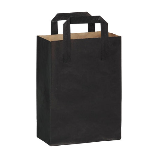 Sac cabas papier recyclé kraft brun imprimé noir 200x100mm H280mm-250Pcs
