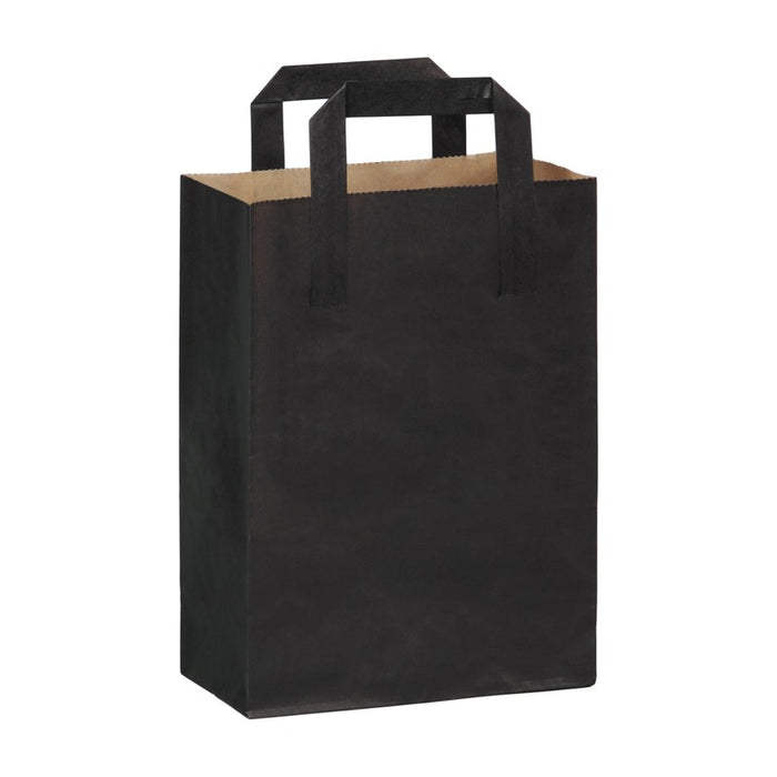 Sac cabas papier recyclé kraft brun imprimé noir 200x100mm H280mm-250Pcs