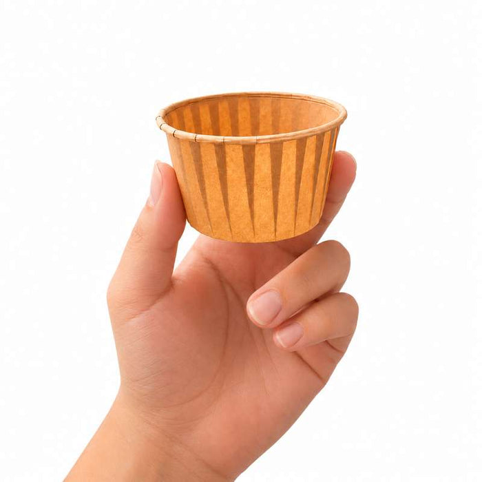 Godet de cuisson rond en papier ingraissable Ø68mm H39mm 105ml - 1000Pcs