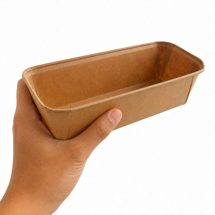 Moule rectangulaire de cuisson en papier siliconé 235x115mm H43mm 1100ml - 1000Pcs