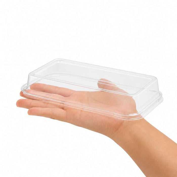 Couvercle anti-buée en PET pour moule de cuisson 190x88mm H36mm - 1000Pcs