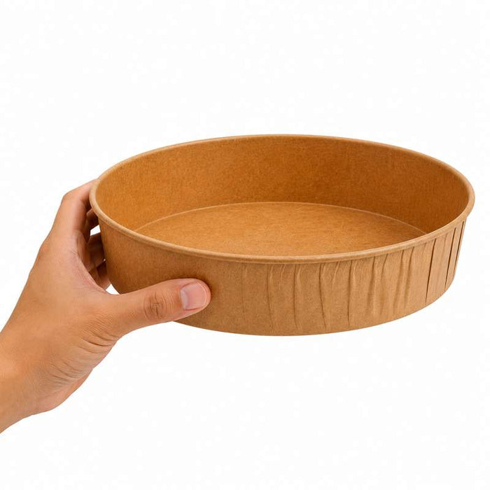 Moule rond de cuisson en papier ingraissable Ø225mm H35mm 1200ml - 1000Pcs