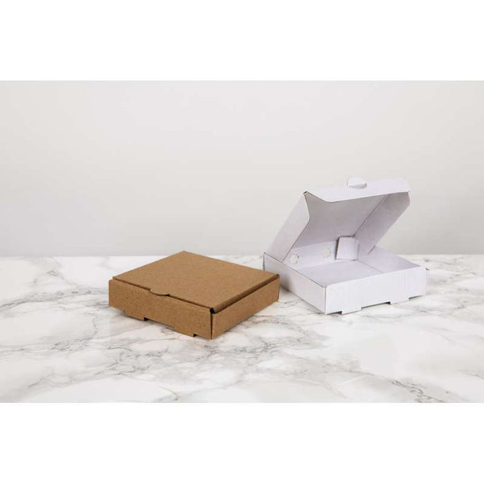 Mini Boite à pizza en carton blanc  90x90mm H20mm-500Pcs