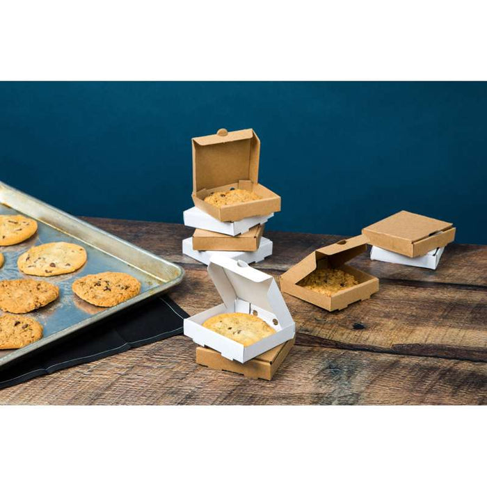 Mini Boite à pizza en carton blanc  90x90mm H20mm-500Pcs