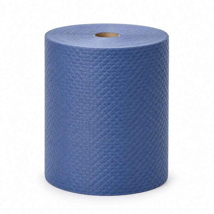 Nappe damassée bleu marine en rouleau de cellulose 100m x 1,2m - 4Pcs