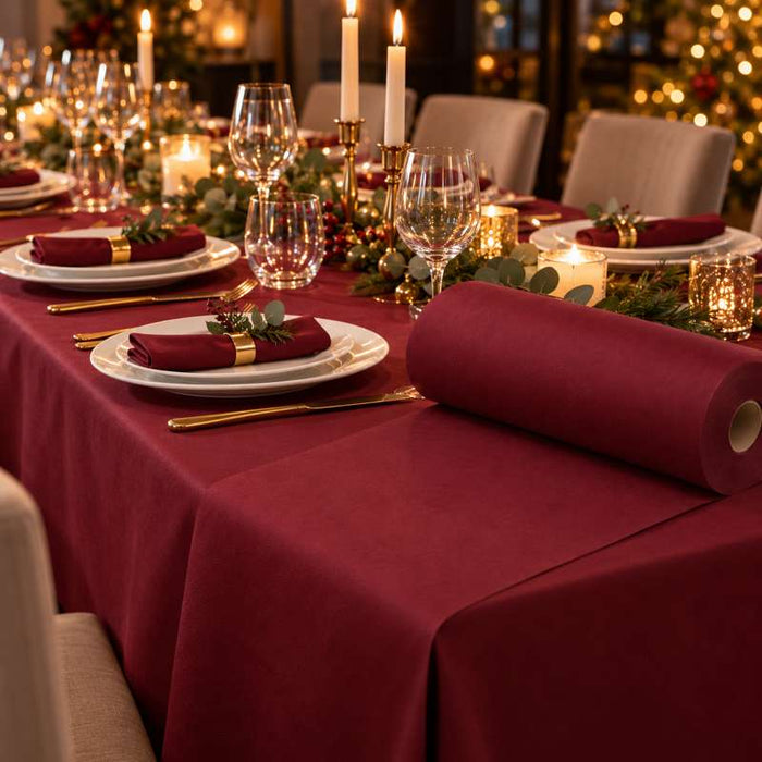 Nappe bordeaux en non-tissé spunbond, rouleau prédécoupé 50m x 1,2m - 1Pcs
