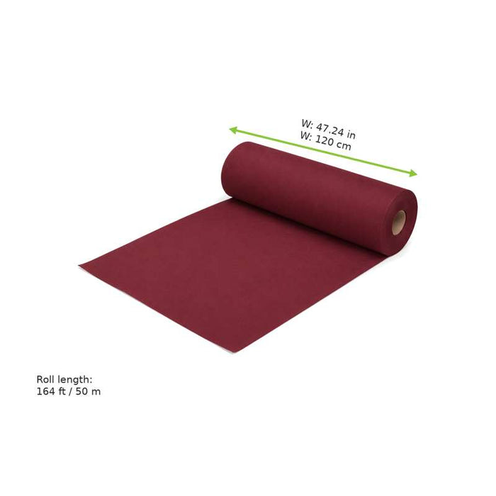 Nappe bordeaux en non-tissé spunbond, rouleau prédécoupé 50m x 1,2m - 1Pcs