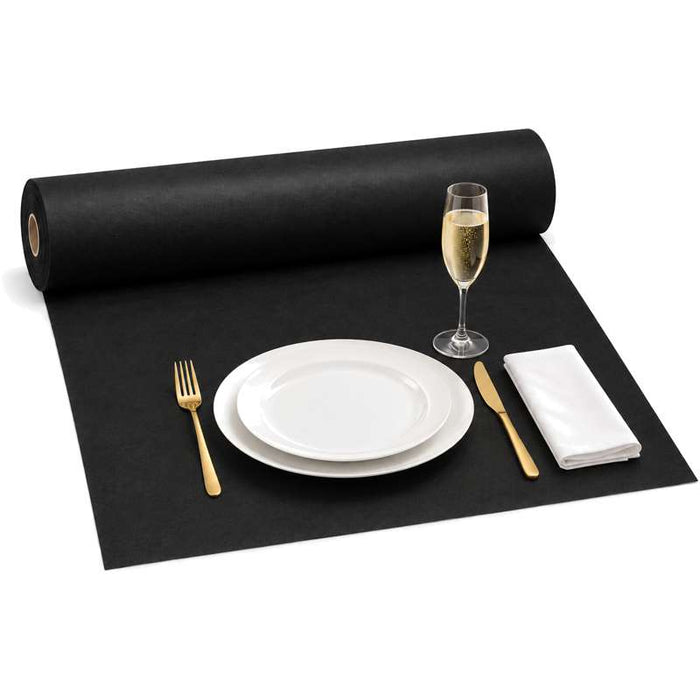 Nappe noire pré-découpée en rouleau, non-tissé spunbond 50m x 1,2m - 1Pcs