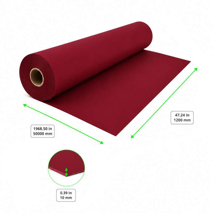 Nappe en rouleau non tissé spunbond bordeaux 1,2m x 50m - 1Pcs
