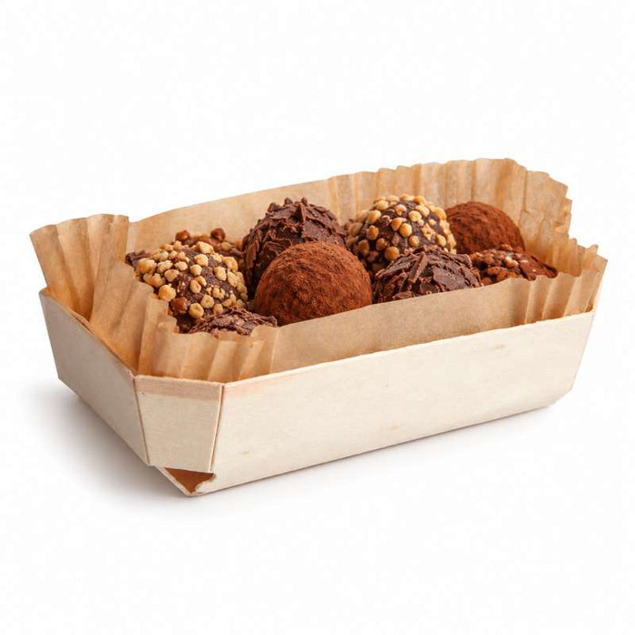 Moule "Juliette" en bois avec caissette papier 190x105mm H60mm 750ml - 80Pcs