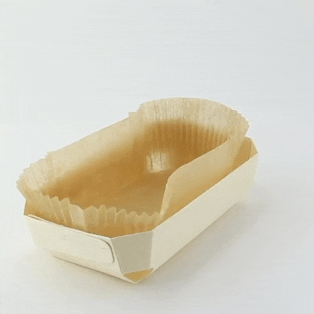 Moule de cuisson bois "Roméo" avec caissette papier  186x115mm H39mm 600ml-120Pcs