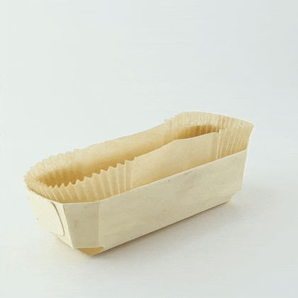 Moule de cuisson bois "Tristan"  avec caissette papier  185x80mm H40mm 600ml-150Pcs