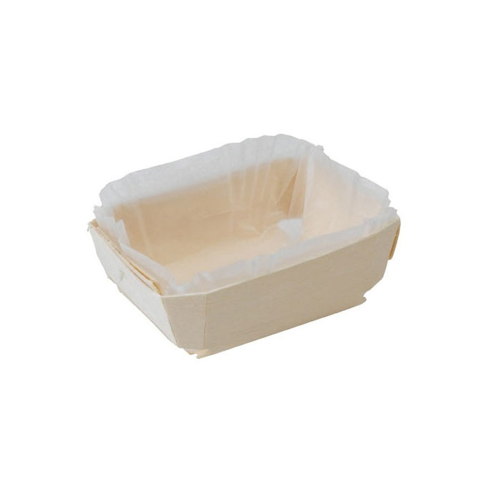 Moule de cuisson bois "Tristan"  avec caissette papier  185x80mm H40mm 600ml-150Pcs