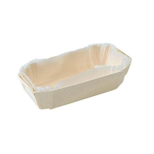 Moule de cuisson bois "Petit coeur" avec caissette papier  115x65mm H33mm 150ml-350Pcs