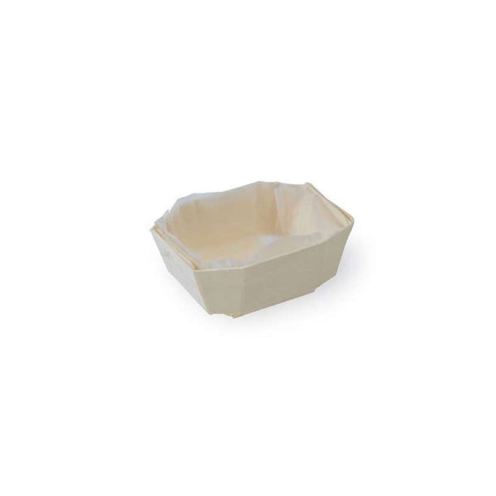 Moule de cuisson bois "Minini" avec caissette papier  90x65mm H35mm 90ml-500Pcs