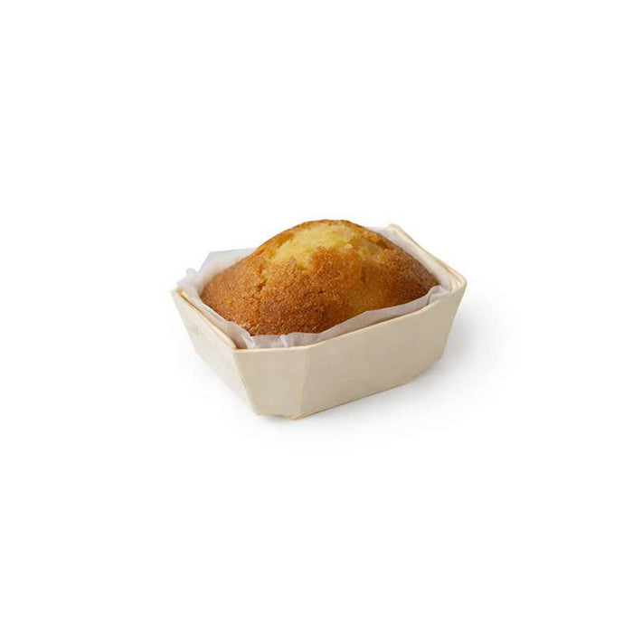 Moule de cuisson bois "Minini" avec caissette papier  90x65mm H35mm 90ml-500Pcs