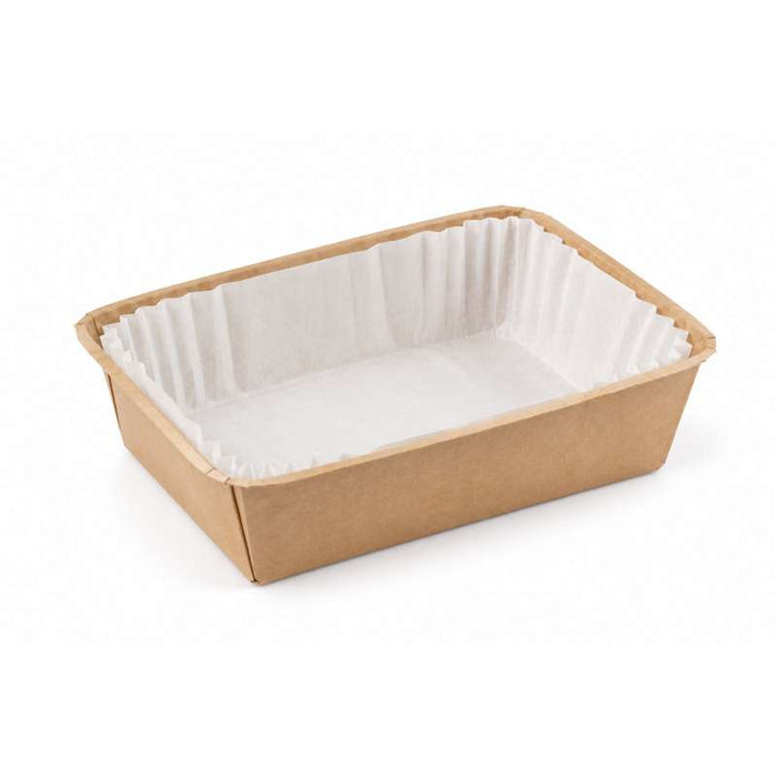 Moule de cuisson bois "Iseult" avec caissette papier  120x90mm H40mm 300ml-200Pcs