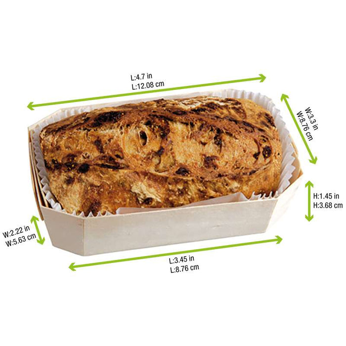 Moule de cuisson bois "Iseult" avec caissette papier  120x90mm H40mm 300ml-200Pcs