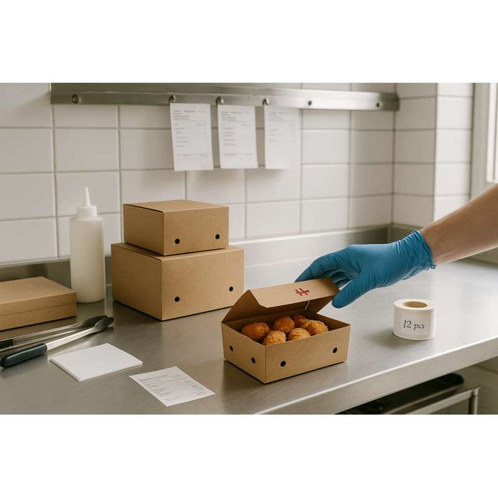 Boîte Kraft 6 Nuggets  114x73mm H45mm-500Pcs