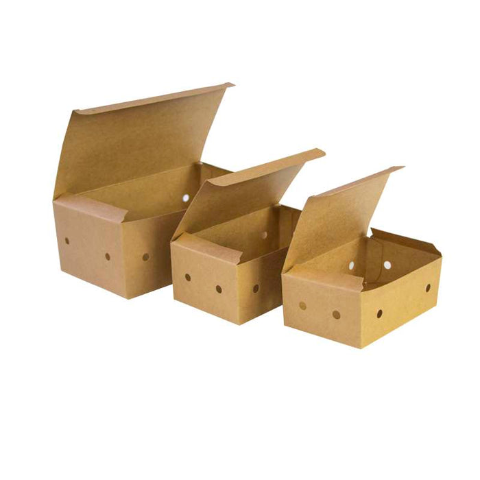 Boîte Kraft 9 Nuggets  140x78mm H53mm-500Pcs